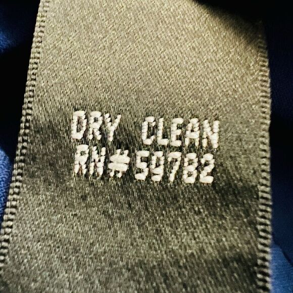 Adrianna Papell Blue Shimmer Layered Taffeta Shutter Pleated Evening Dress -Sz 8 - Picture 9 of 9